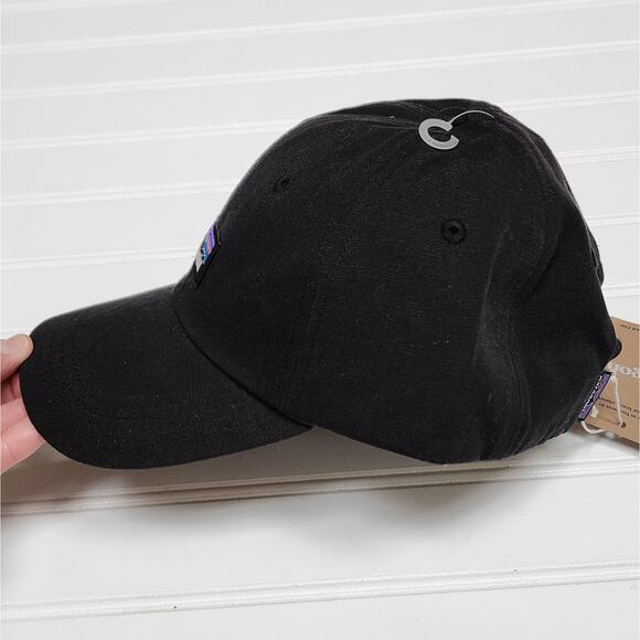 NWT Patagonia P-6 Label Trad Cap Hat Unisex Adult One-Size Black - Picture 3 of 8